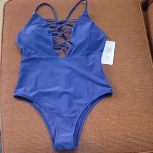 Women's Blue One Piece Swimsuit